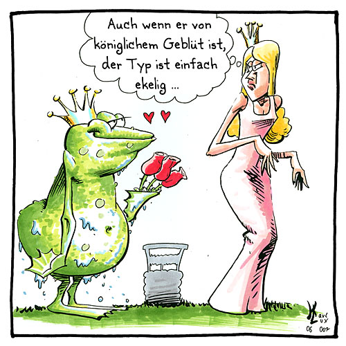 Cartoon 006, Froschkönig, Prinzessin