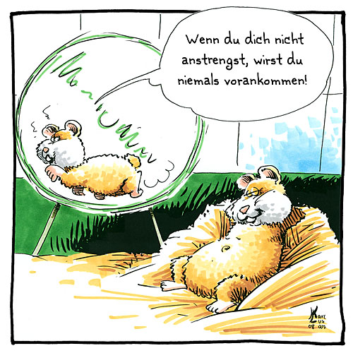 Cartoon 009, Hamster, Hamsterrad