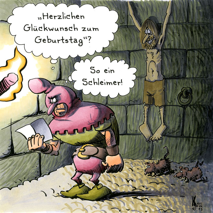 Cartoon 094, Herzlichen Glückwunsch zum Geburtstag