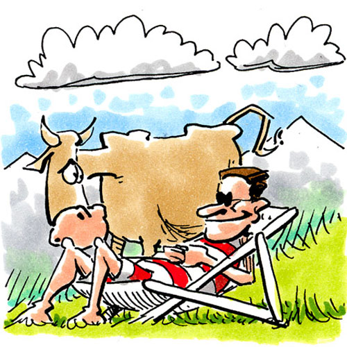 Urlaub mit Kuh